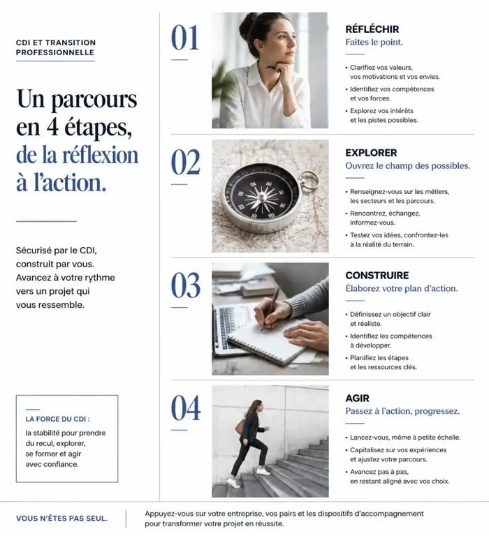Étapes clés pour réussir sa reconversion professionnelle en CDI