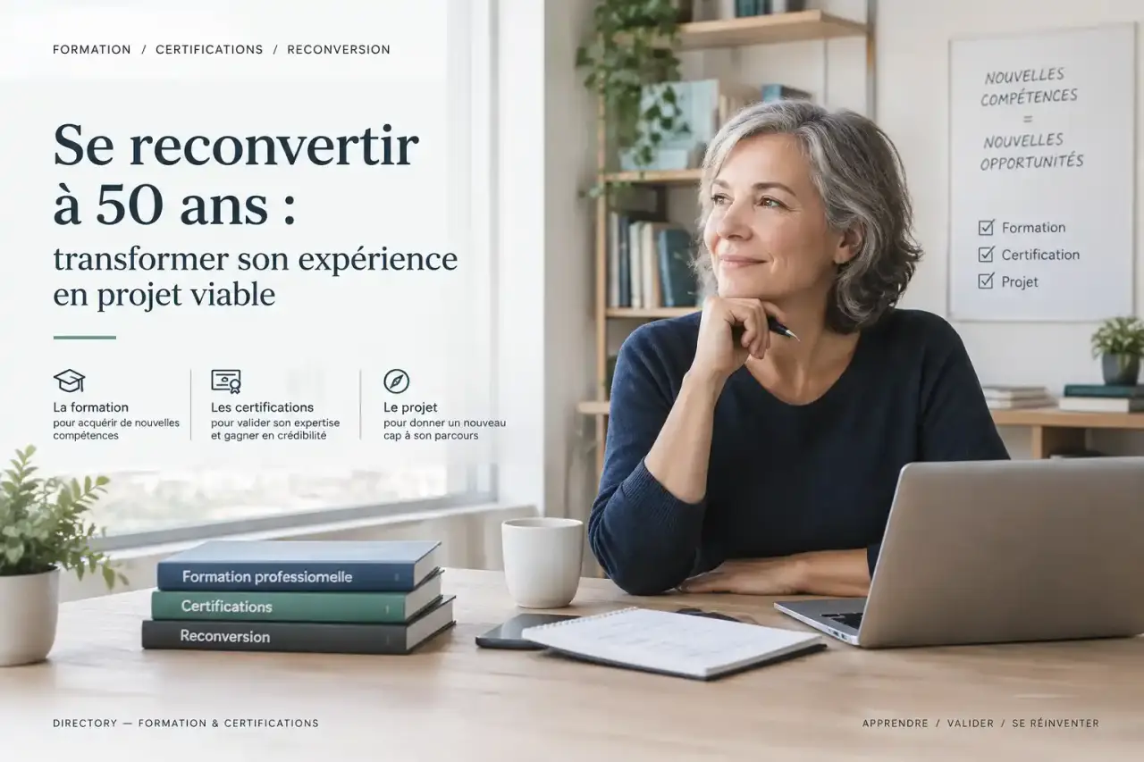 Se reconvertir à 50 ans : transformer son expérience en projet viable