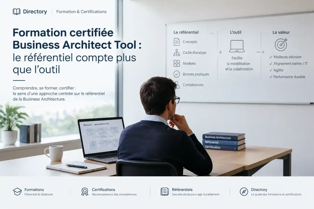 Formation certifiée Business Architect Tool : le référentiel compte plus que l’outil