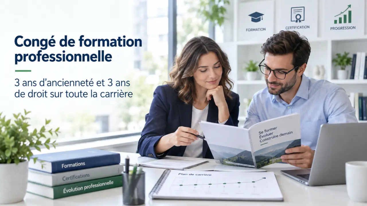 Congé de formation professionnelle : 3 ans d'ancienneté et 3 ans de droit sur toute la carrière