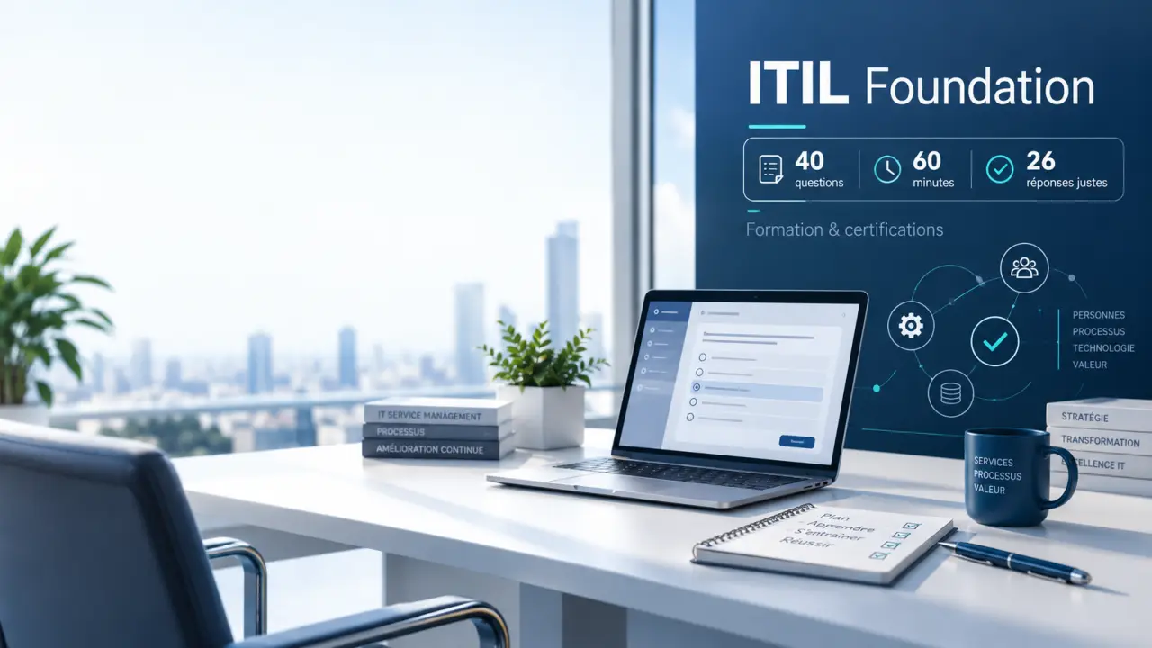 Certification ITIL Foundation : 40 questions, 60 minutes et 26 réponses justes