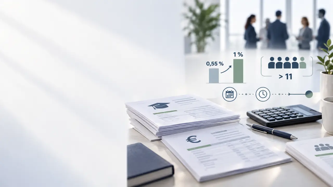 Taxe formation continue : 0,55 % ou 1 %, le seuil de 11 salariés ne s’applique pas immédiatement